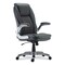 Alera Leithen Bonded Leather Midback Chair Supports Up to 275 lbs. - Gray/Silver